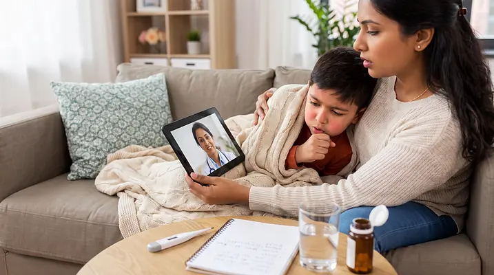 Telehealth met een ziek kind: Hoe u zich voorbereidt zodat niets wordt gemist