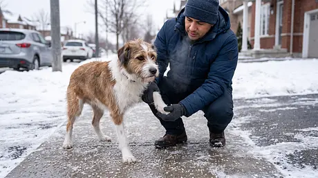 Sicurezza del Cane in Inverno: Freddo, Sale Antighiaccio e Zampe